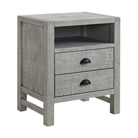 Alaterre Furniture Arden 2-Drawer Wood Nightstand, Driftwood Gray ANAN0132